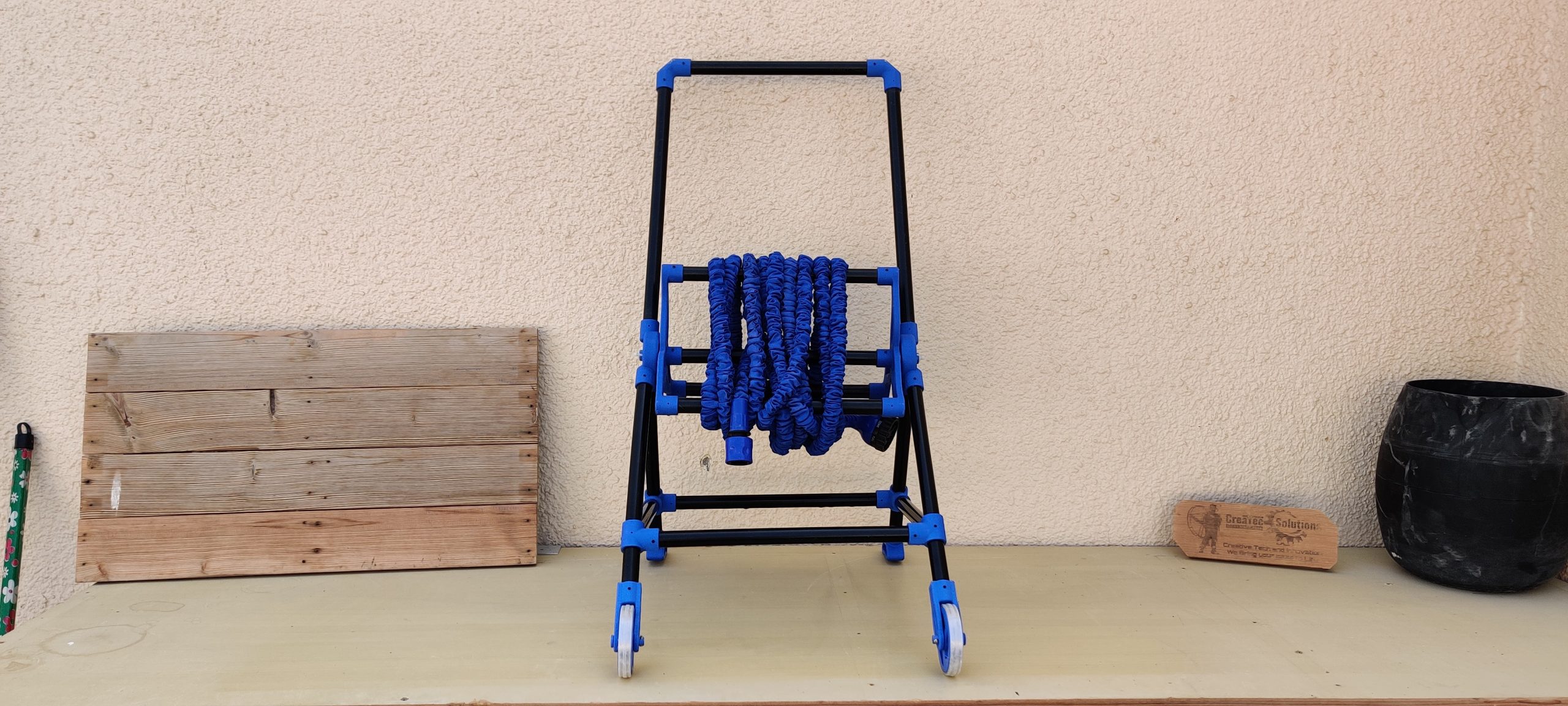 3D Printed Revolving Garden Hose Holder for 20mm PVC Pipes STL Files - Image 4